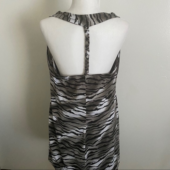 Zebra Print Racerback Bubble Dress - Picture 2 of 2